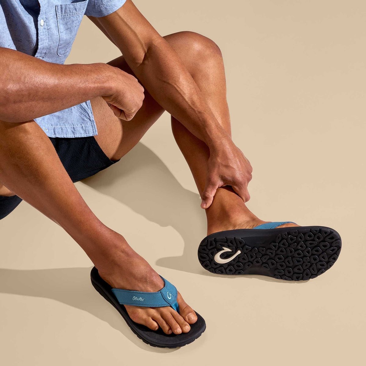 Olukai‘Ohana - Vintage Blue / Black