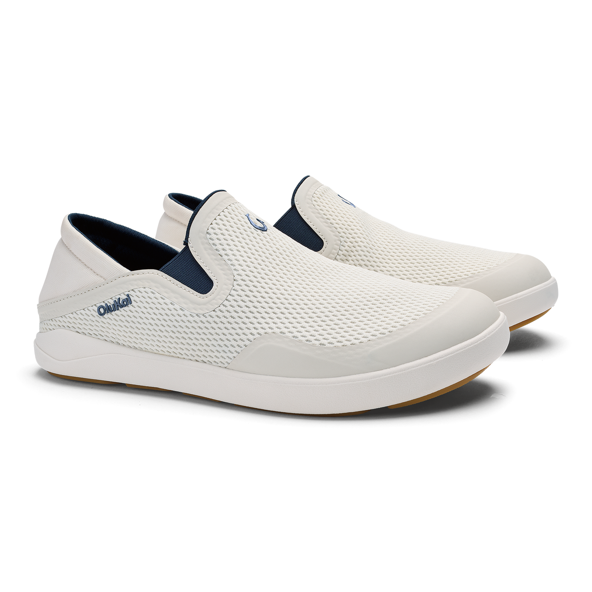 OlukaiMoku Slip On - White Sand / Trench Blue