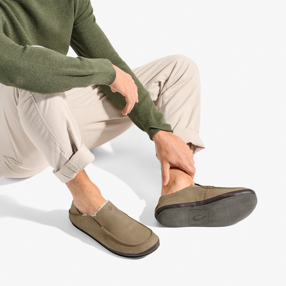 OlukaiMoloā Slipper - Clay / Dk Java